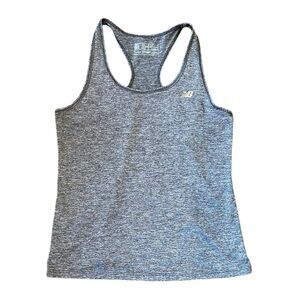 NEW BALANCE gray racerback athletic tank top size Medium